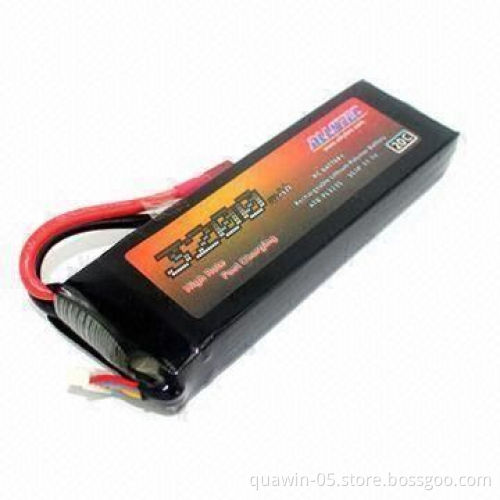 Lithium Polymer Batteries, 11.1V Voltage, 3,200mAh Capacity & 20C Discharge Rating